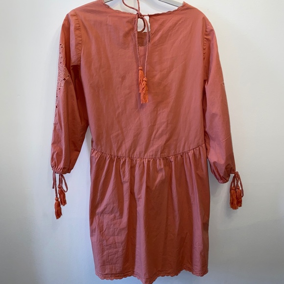 L' Artlier d Paris Boho Salmon Dress with lots of detail Size Small - Picture 5 of 7